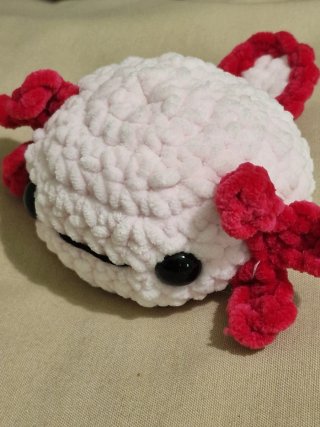 Peluche Axolotl Crochet Rosa