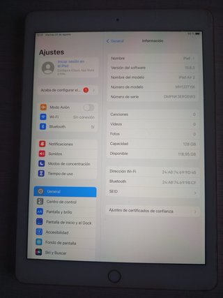 iPad Air 2 128GB Blanco/Rosa