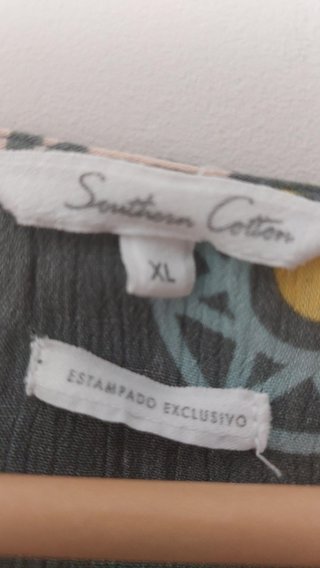 Blusa Southern Cotton Estampada Tropical Talla XL