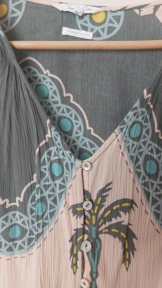 Blusa Southern Cotton Estampada Tropical Talla XL