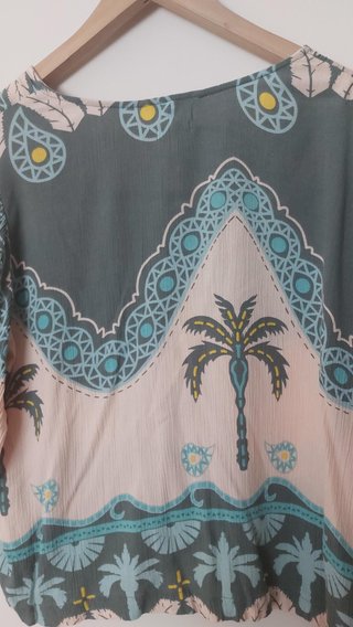 Blusa Southern Cotton Estampada Tropical Talla XL