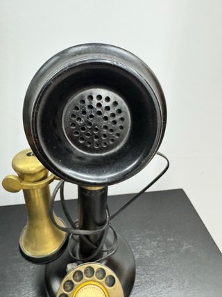 Teléfono Vela Vintage Dorado y Negro