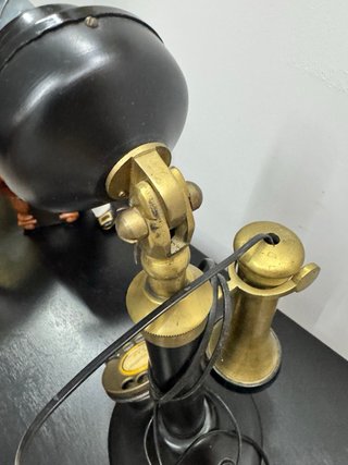 Teléfono Vela Vintage Dorado y Negro