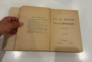 Azaña, En el Poder y Oposición 1934, 2 tomos