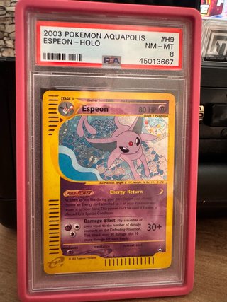 Pokemon Aquapolis Espeon Holo PSA 8 NM-MT