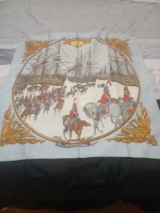 Pañuelo Hermès Marine et Cavalerie