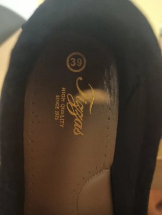 Mocasines Tizzas Azul Marino Talla 39 chico/nombre