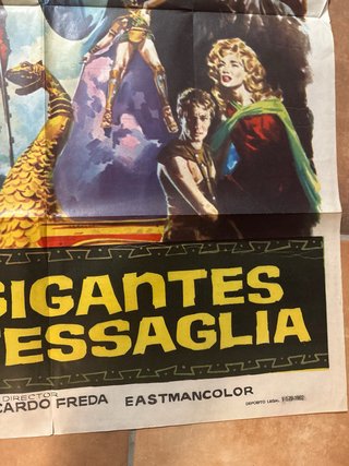 Póster original Los Gigantes de la Tessaglia
