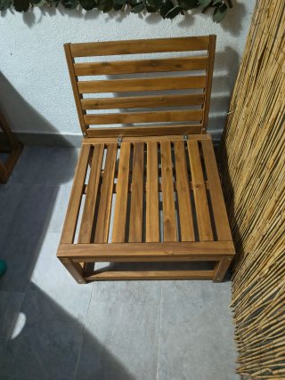 Sillón exterior Ikea Nammaro madera