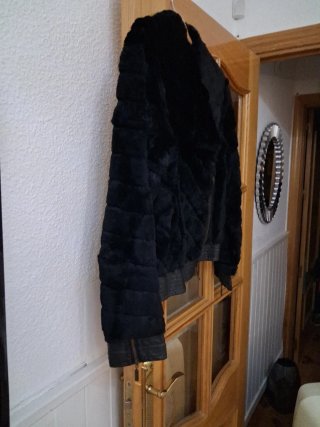Cazadora Piel Mujer XL/42 Negra