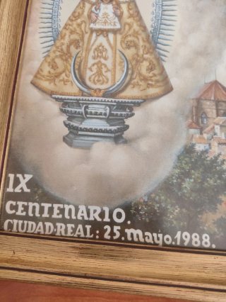 Cuadro Virgen del Prado Ciudad Real vintage