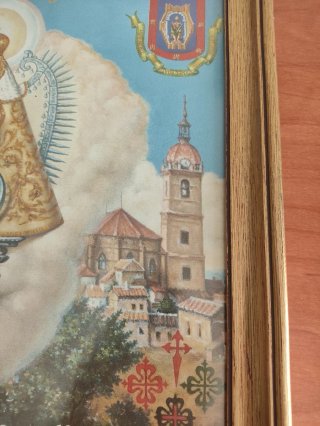 Cuadro Virgen del Prado Ciudad Real vintage