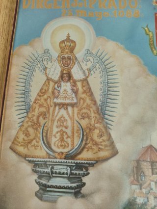 Cuadro Virgen del Prado Ciudad Real vintage
