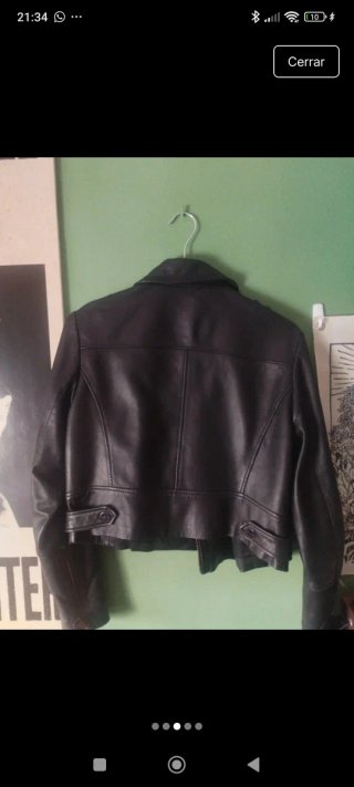 Chaqueta cuero crop top Ted Baker