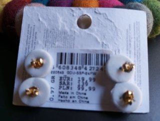 Pendientes Parfois PerlaAguaDulce platabañooro18k