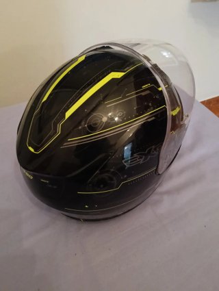Casco Scorpion EXO Racing Negro Amarillo