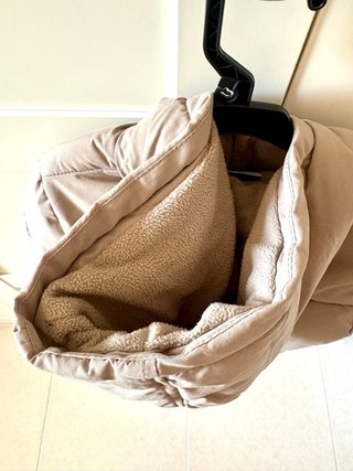 Abrigo acolchado infantil beige