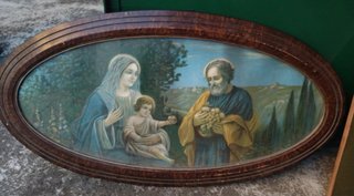 Quadro Sacra Famiglia Legno