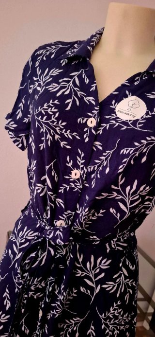 Vestido camisero midi estampado