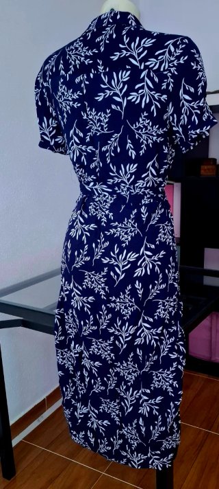 Vestido camisero midi estampado