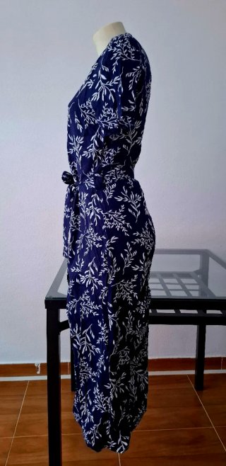 Vestido camisero midi estampado