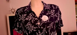 Vestido camisero midi estampado