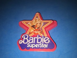 Barbie Superstar Congost Base peana y Cartón publi