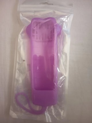 Funda de mando verde agua y morado