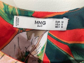 Mango Top Estampado Tropical  Hojas - M