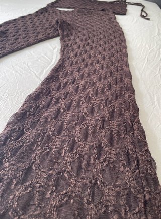 Conjunto marrón de encaje dos piezas de H&M