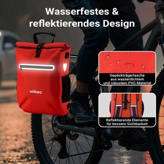 65487 | Bolsa de bicicleta 4en1 roja para el hogar