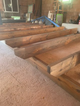 Pérgola o cenador de madera maciza