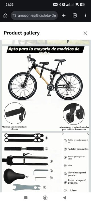 Silla infantil delantera bici Saddle Seat