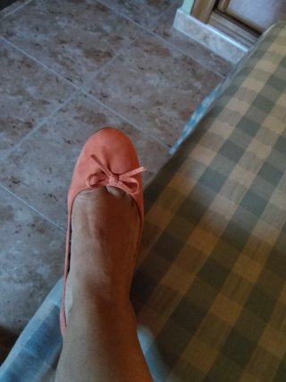 Manoletinas Naranja y Rosa con Lazo