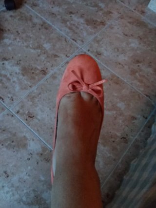 Manoletinas Naranja y Rosa con Lazo
