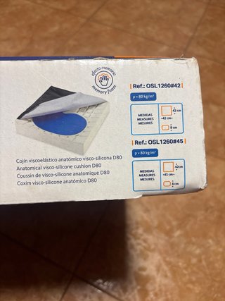 Cojín Viscoelástico Anatómico Silicona Negro