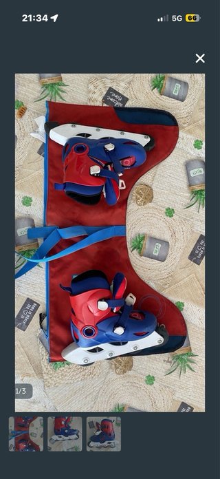 2 Pares Patines Talla 26-28 y 28-30 + rodrilleras