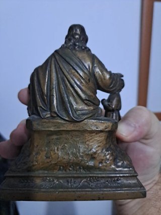 Escultura Antigua Jesús con Niños