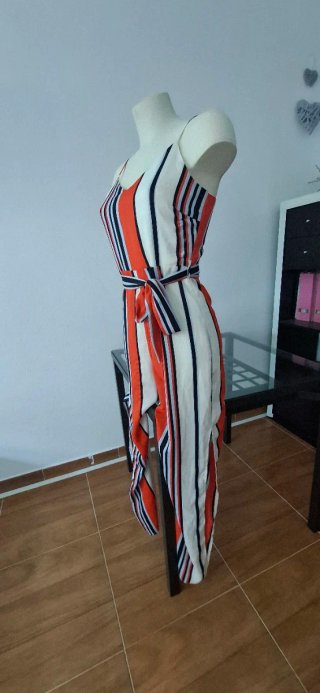 Mono fluido rayas multicolor