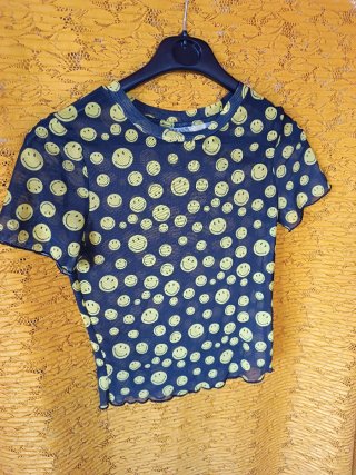 Camiseta Malla Smiley Niña