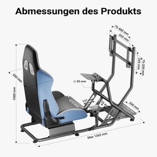 Wiltec 65526 | Simulatore di guida con cockpit