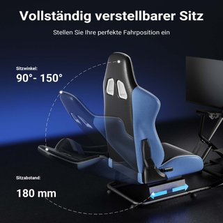 Wiltec 65526 | Simulatore di guida con cockpit