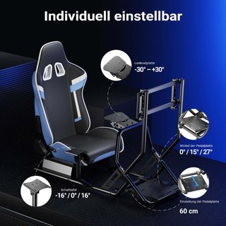 Wiltec 65526 | Simulatore di guida con cockpit