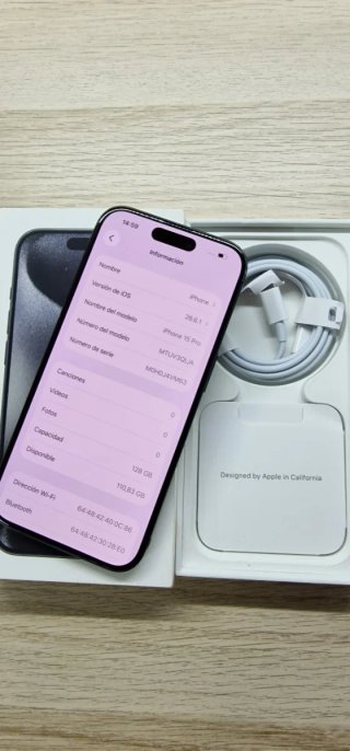 iPhone 15 Pro 128GB Negro/Gris