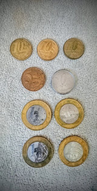 Brasile, 5/ 10 / 20 / 50 Reais (Real) + monete