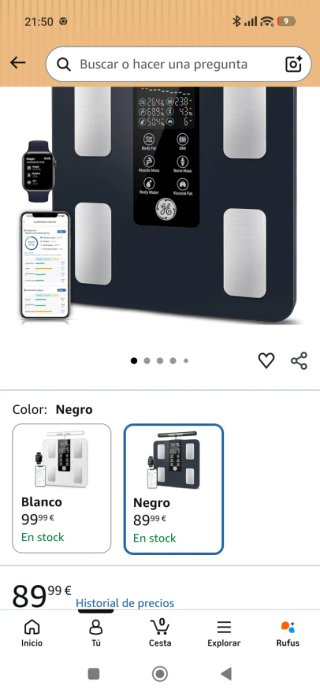 Báscula Inteligente GE CS10G 8 Electrodos