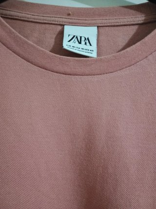 T-shirt uomo Zara rosa con taschino