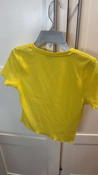 Camiseta Pimkie canalé amarilla talla única