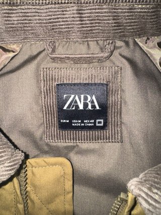 Chaqueta Zara Verde Caqui