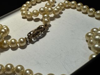 Collar Perlas Vintage Broche Plata 925 Oro